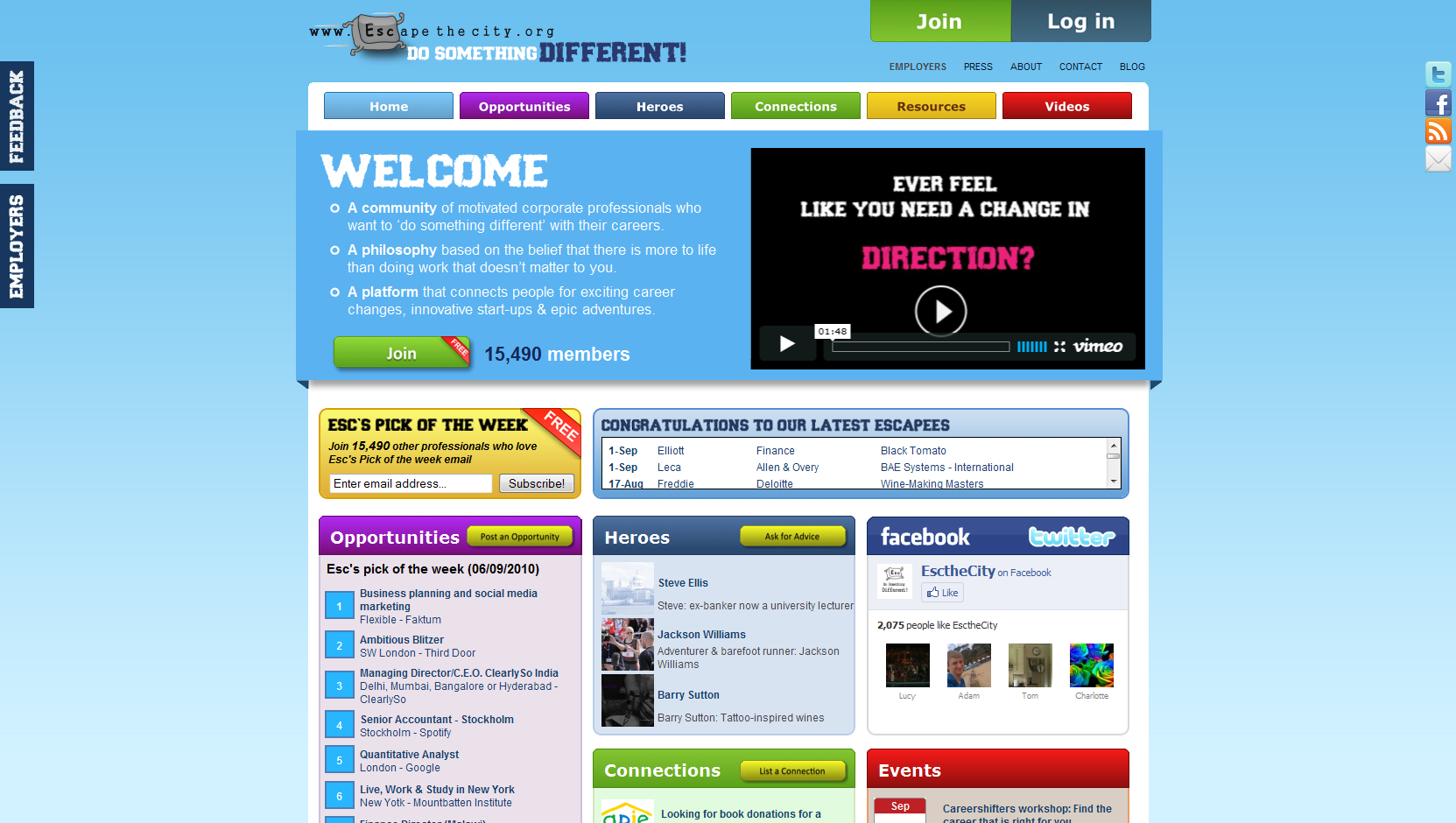 Escape The City platform screenshot