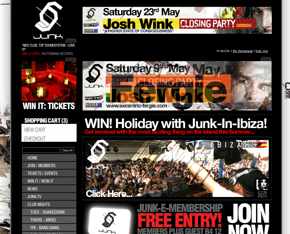 Junk Club platform screenshot