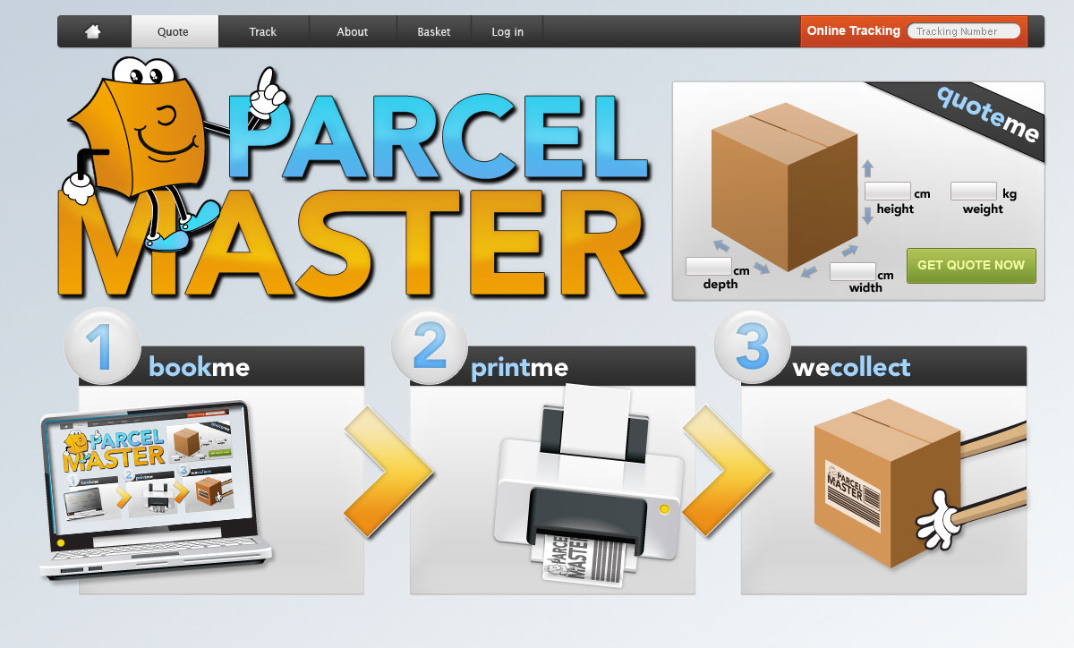 Parcel Master platform screenshot