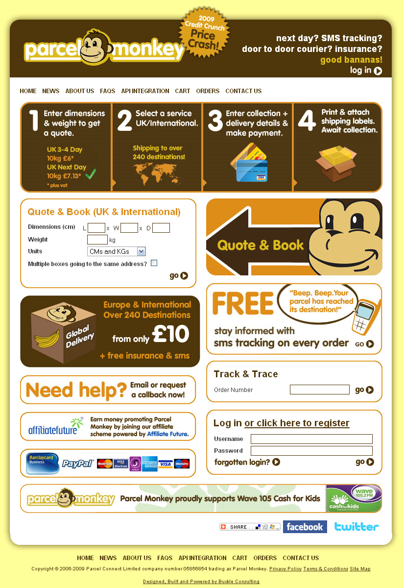 Parcel Monkey case study screenshot