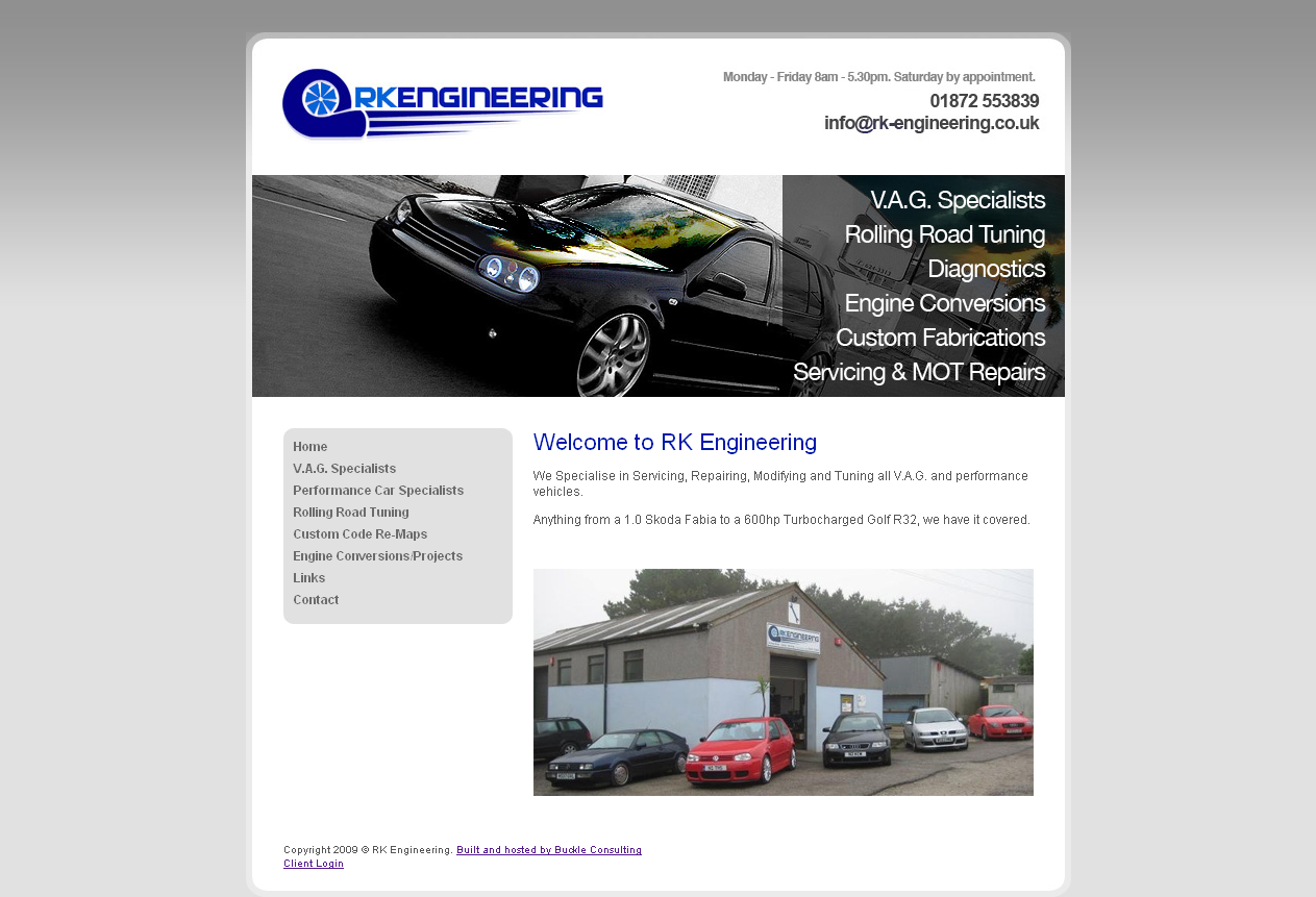 RK Engineering platform screenshot