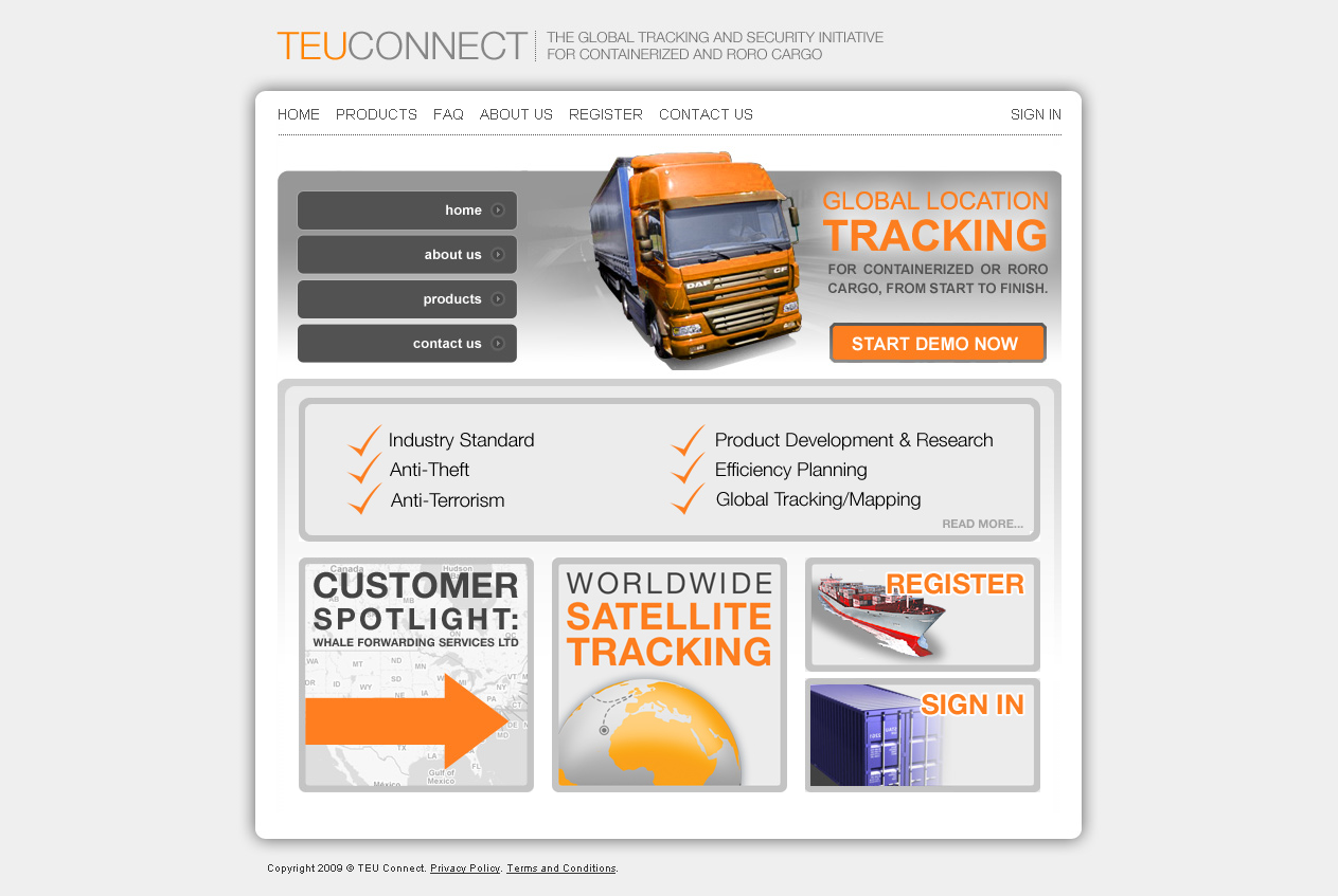 TEU Connect platform screenshot